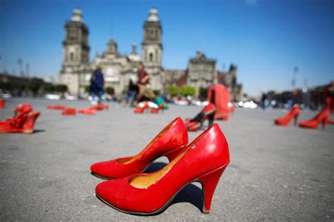 This artist’s red shoes stand in for all the women lost to violence ...