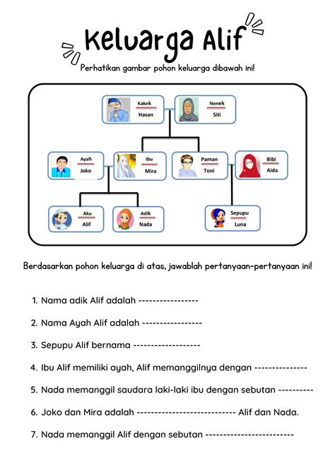 Dina Dan Kakak Worksheet Artofit