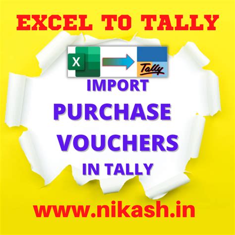 How To Import Purchase Vouchers In Tally From Excel NIKASH Excel To