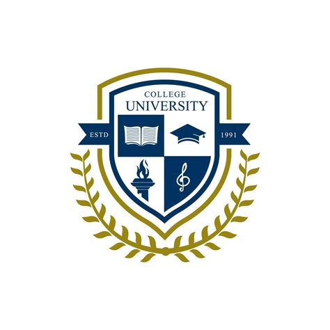 University College School Badge Logo Design Vector Image