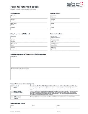 Fillable Online Support Portal Typo Cloud Form For Returned Goods