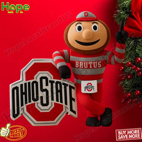 OHIO STATE Brutus Buckeye Luxurious Plush Shaped Pillow