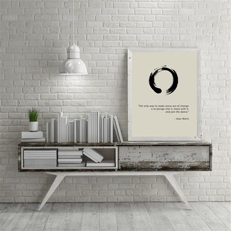 Alan Watts Quote Zen Quote Print Custom Print Inspirational Print Motivational Print, Distressed ...