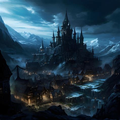 Premium AI Image | Fantasy Dark Castle