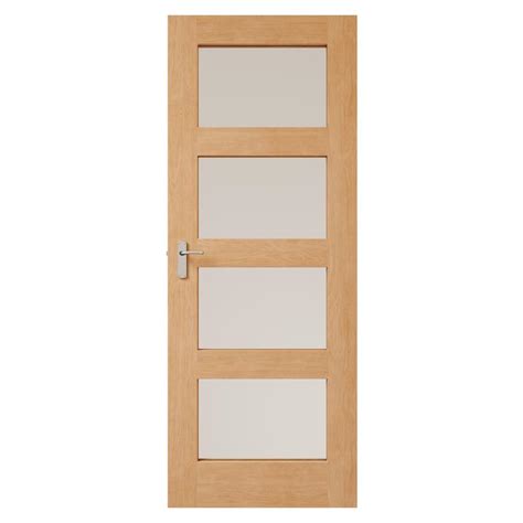 Howdens Shaker Oak 4 Panel Clear Glazed Door Howdens