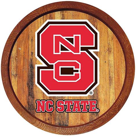 The Fan Brand North Carolina State University Faux Barrel Top Sign Academy