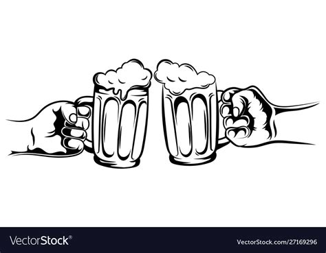 Beer Vector Black And White