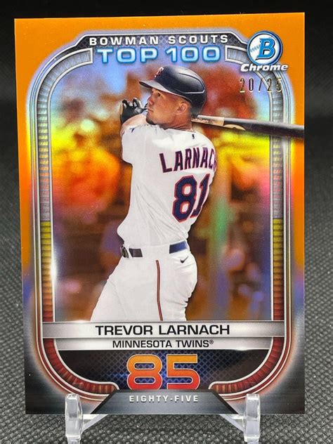 2021 Bowman Trevor Larnach Top 100 Insert Orange Refractor 20 25