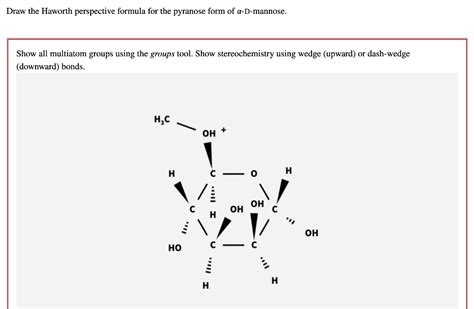 Solved Draw The Haworth Perspective Formula For The Pyranose Chegg