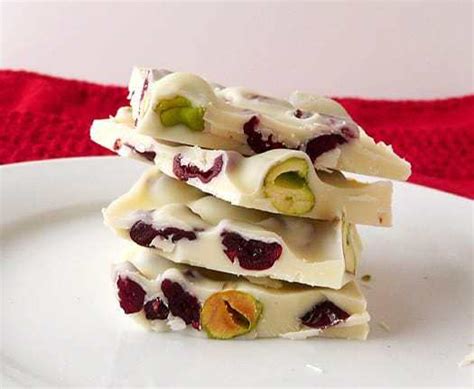 Pistachio And Cranberry White Chocolate Bark From The Brown Eyed Baker