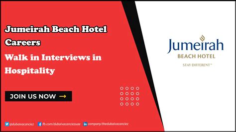 Jumeirah Beach Hotel Careers 2025 New Dubai Job Vacancies