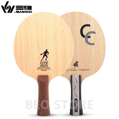 SANWEI Raqueta De Ping Pong CC 502E 5 Capas De Madera 2 Carbon OFF