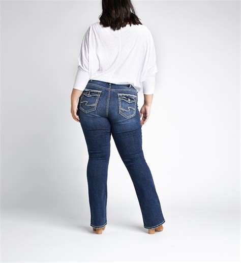 Avery High Rise Slim Bootcut Jeans Plus Size Silver Jeans Us