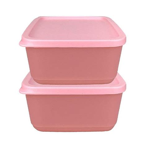 Tupperware Refri Line Quadrado 650ml Rosa 2 peças Comprar Tupperware