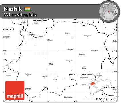 Free Blank Simple Map of Nashik