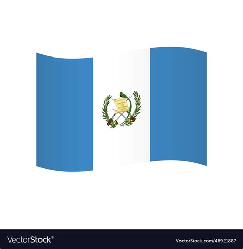 Wavy Flag Of Guatemala Royalty Free Vector Image