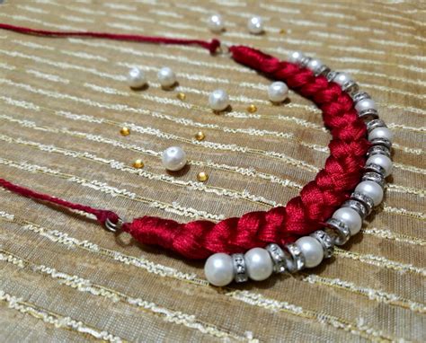 Handmade Silk Thread Braided Necklace Etsy