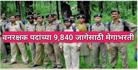 महाराष्ट्र राज्य वनविभागामध्ये 9830 वनरक्षक पदांसाठी महाभरती प्रक्रिया