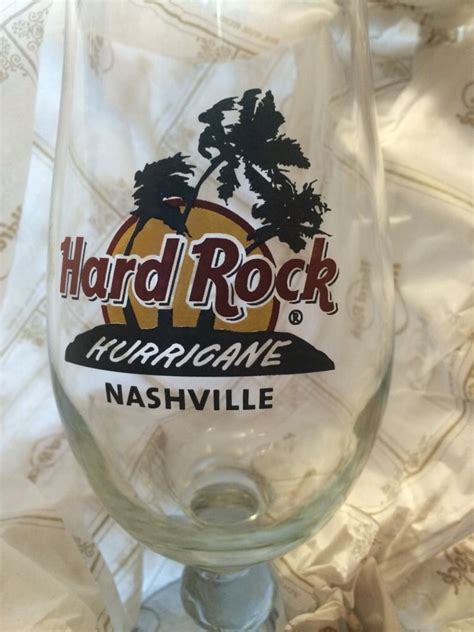 Hard Rock Cafe Set Of 2 10 Hurricane Glasses Nashville Tennessee Usa New Hard Rock Cafe