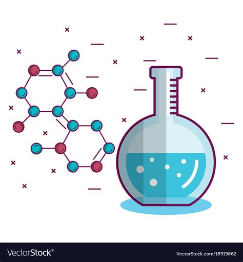 Chemistry science poster icon Royalty Free Vector Image