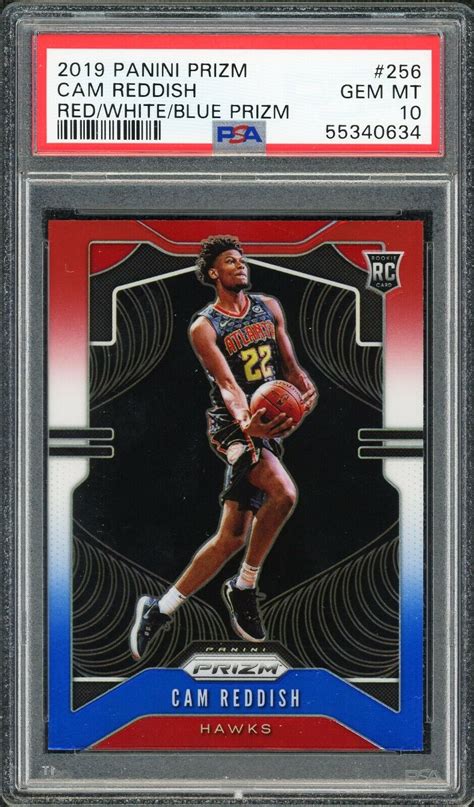 Panini Prizm Cam Reddish Red White Blue Psa Gem Mint