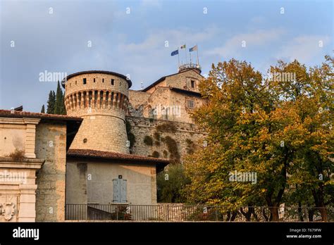 Medieval castle of Brescia or Castello di Brescia. Italy Stock Photo ...