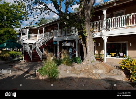 Shopping plaza downtown Taos New Mexico USA Stock Photo - Alamy