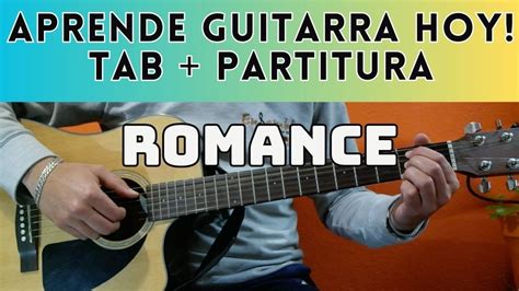 Romance ANONIMO Guitarra (cover) Partitura y Tablatura - YouTube