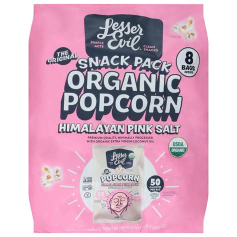 Save On Lesserevil Popcorn Snack Pack Himalayan Pink Salt Organic