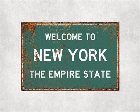 Welcome to NEW YORK City Sign New York City Sign City of New - Etsy