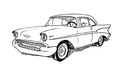 How To Draw A 57 Chevy