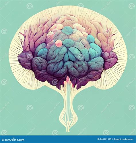 The Brain is Like a Tree. Stylized Abstract Brain. Digital Illustration. AI-generated Stock ...