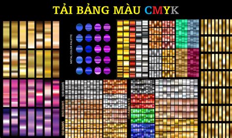 Chia sẻ miễn phí bảng mã màu CMYK vector