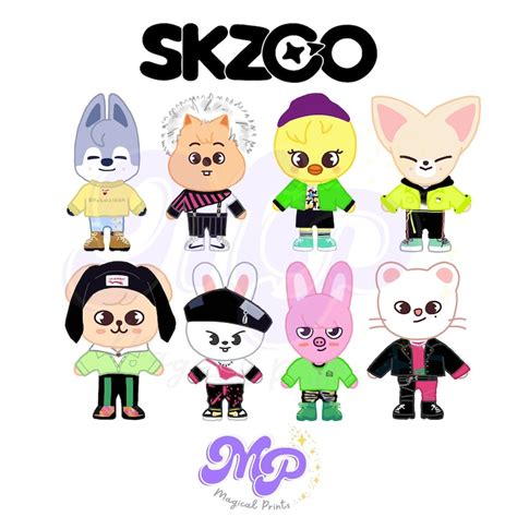 Skzoo Maniac Stray Kids Digital Stickers Png Files Etsy