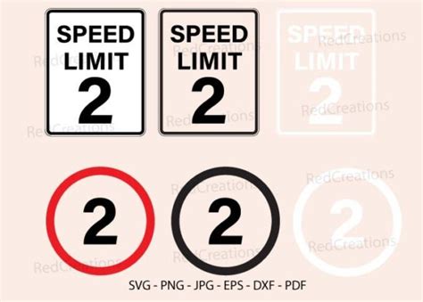 1 Blank Mph Speed Limit 2 Sign Svg Designs & Graphics