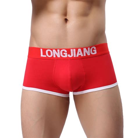 Entyinea Men S Boxer Briefs Comfort Flex Fit Ultra Soft Cotton Stretch Long Leg Boxer Briefs Red