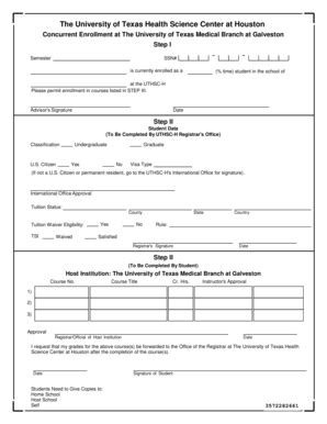 Fillable Online Secureweb Hsc Uth Tmc Concurrent To Utmb Texas