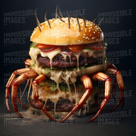 Crab leg burger - Impossible Images - Unique stock images for ...