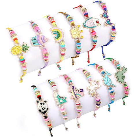 12 Pcs Kids Girls Bracelets Jewelry Women Unicorn Animal Friendship Bracelet Adjustable ...