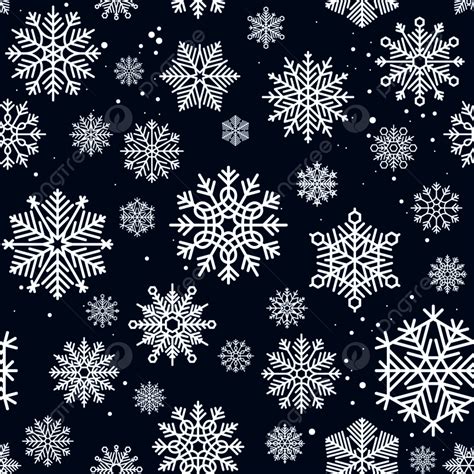 Snowflakes Seamless Pattern Snowflake Vector Background Ice Festive