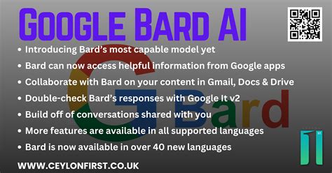 Google Bard AI Ceylon First UK