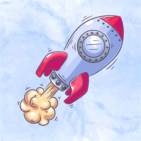 Hand drawn rocket cartoon vector 25916826 Vector Art at Vecteezy