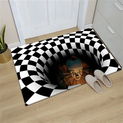 Halloween Spooky Clown Funny Prank Spiral Door Mat Wohnzimmer