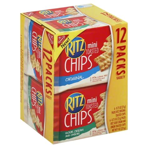 Nabisco Ritz Original Sour Cream Onion Toasted Chips Variety Pack