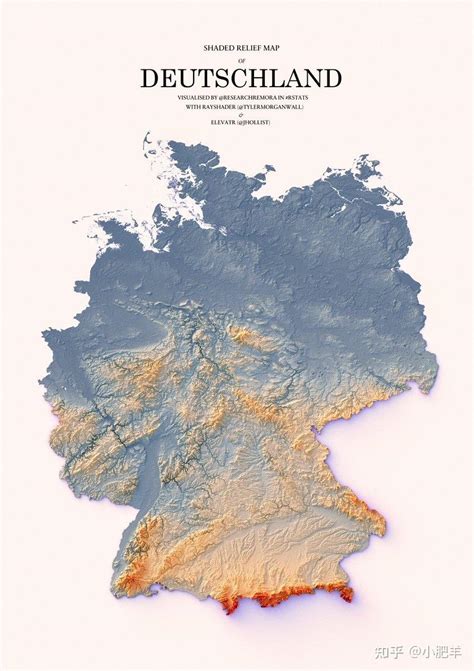德国的地形地貌图 知乎
