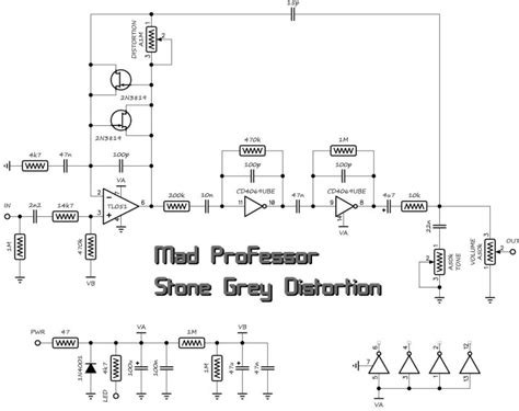 Mad Professor Stone Grey Distortion Project By Implex Stomp Box