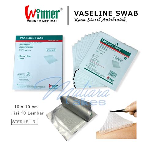 Jual Vaseline Swab Cm Cm Kasa Steril Wintuel Seperti Lomatuell