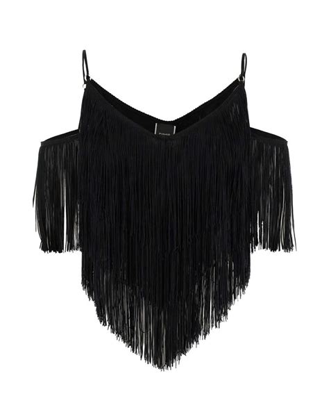 PINKO Top Spalle Scoperte Nero Donna YOOX Yoox Pinko Fashion