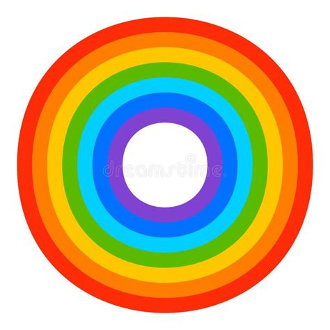 Elemento Simple Del Arco Iris De 7 Colores En Blanco Ilustración del