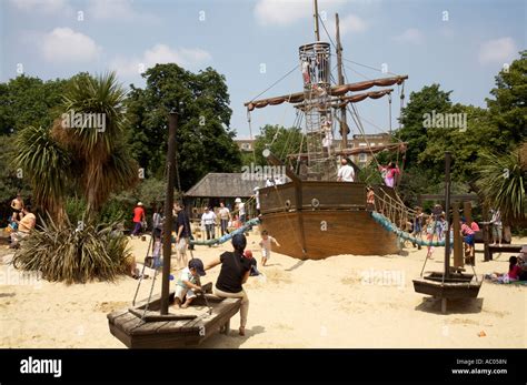 Princess Diana Memorial Playground Kensington Gardens London Stock